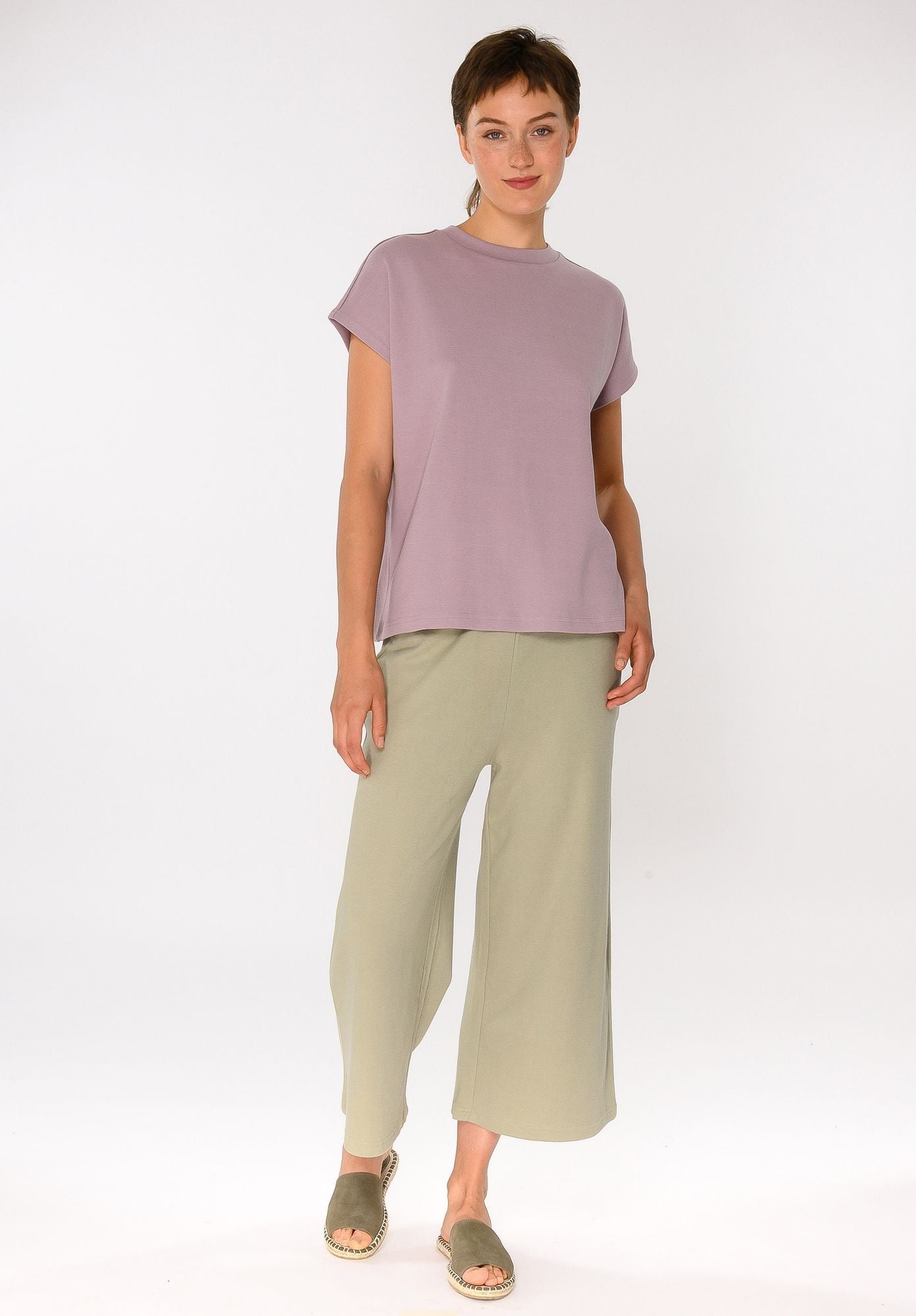 TT75 Boxy T-Shirt dark mauve (GOTS, vegan)