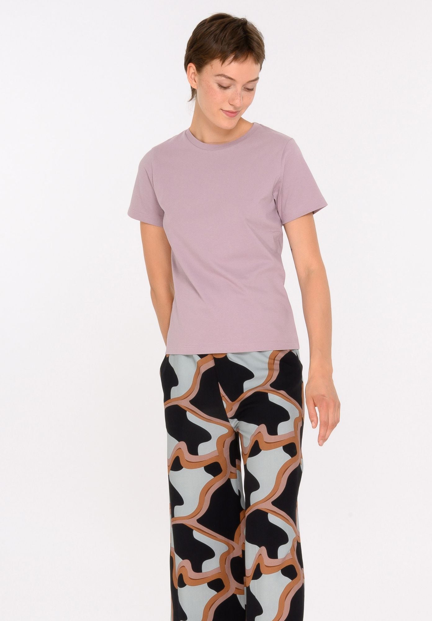 TT85 T-Shirt dark mauve (GOTS, vegan)